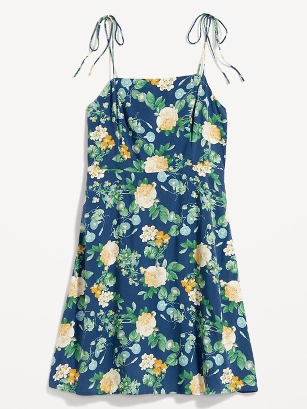 Old Navy ~ Mini Sundress ~ Blue & Yellow Floral ~ Pockets ~ Smocked Back